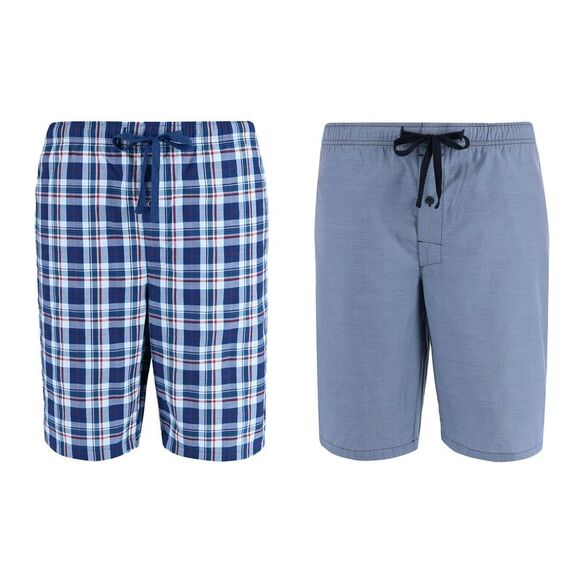 Hanes Men's Woven Cotton Pajama Sleep Shorts (Pack of 2) - Picture 1 of 4
